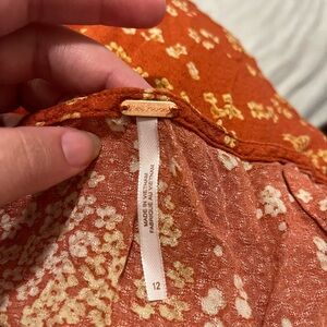 Free people flowy floral skirt